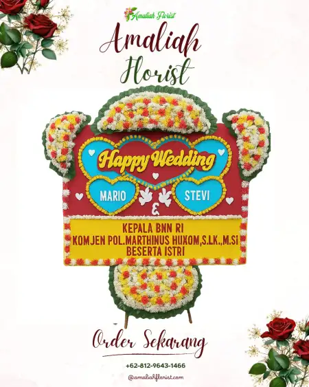 Papan Bunga Pernikahan Greges